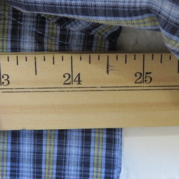Covington* Men's Short Sleeve Button Down Curved Hem Pocket Plaid Shirt~ Large‎ - Picture 6 of 11
